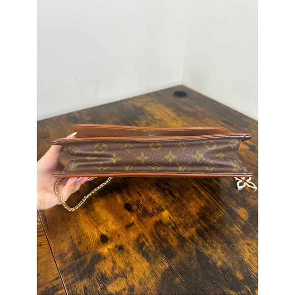 Louis‎ Vuitton Vintage Bag Pochette Dame Clutch Brown Monogram - Picture 9 of 16